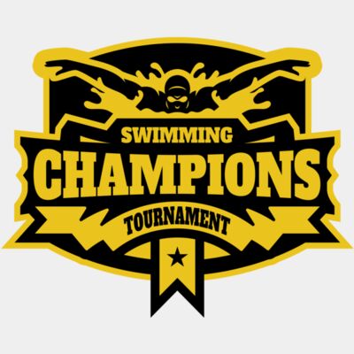 Champions Swimming Tournament logo template Thumbnail